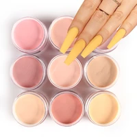 9 pcs 15g warm pink acrylic powder extension carving nail polymer builder dipping powder for french charm nail art decorations