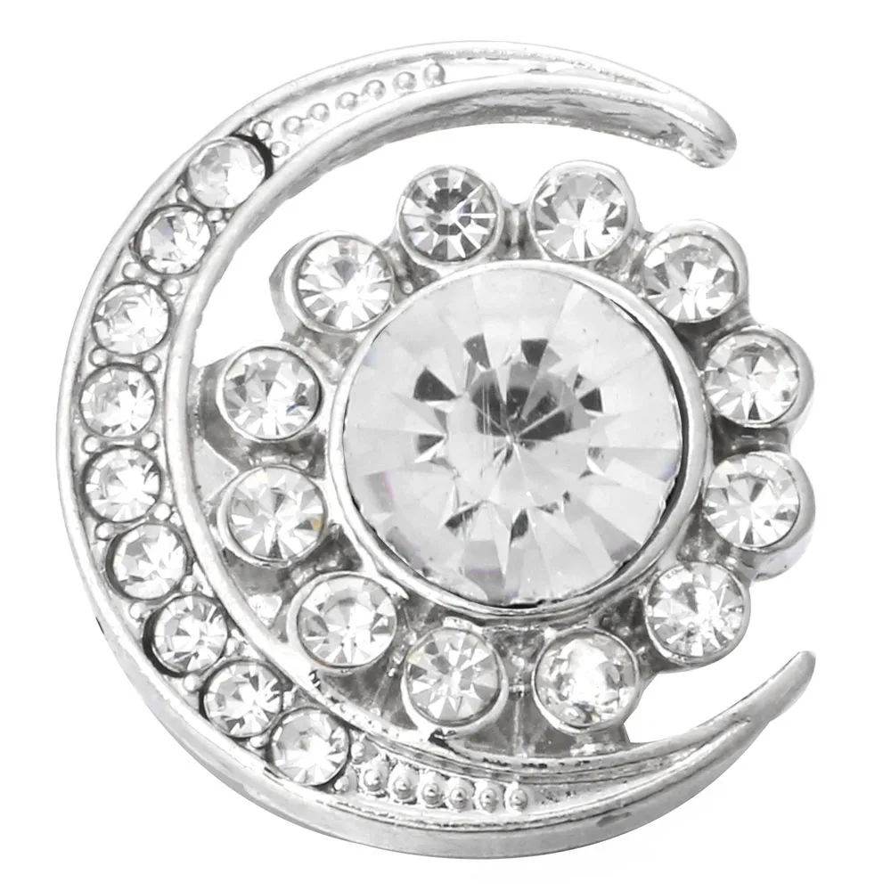 6 шт./лот кнопки-застежки ювелирные изделия белый цветок из горного хрусталя