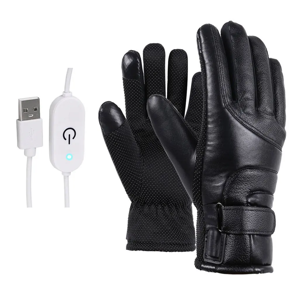 

Зимние перчатки с электрическим подогревом, водонепроницаемые ветрозащитные велосипедные теплые перчатки с подогревом и питанием от USB, ро...