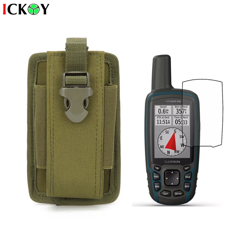 

Outdoor Molle Military Tactical Pouch Case + Screen Protector for Hiking GPS 65SR 65S 62 62S 64 64S 64ST 65 64SX Astro 320 430