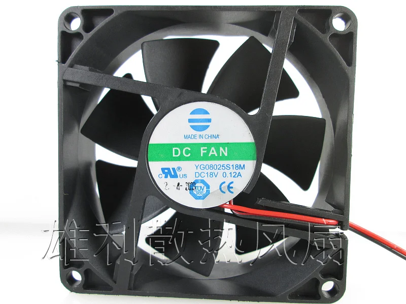 

YG08025S18M, 18 в, 0,12 A, 8 см, 8025 дюйма, 80x80x25 мм, 8 см, защита двигателя, охлаждение