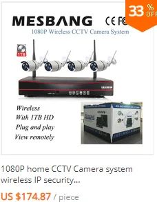 1080P беспроводная IP CCTV камера Камера системы наборы Спорт на открытом воздухе 2MP с поддержкой Wi-Fi IP Камера системы 8ch PoE NVR комплекты build in 1 ТБ HDD с монитором