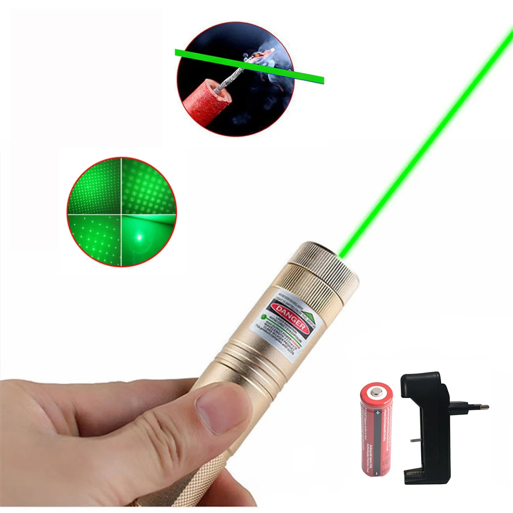 

Powerful Green Laser pointer Green dot 532nm laserpointer Adjustable Focus Lazer torch Accessories for hunting weapons