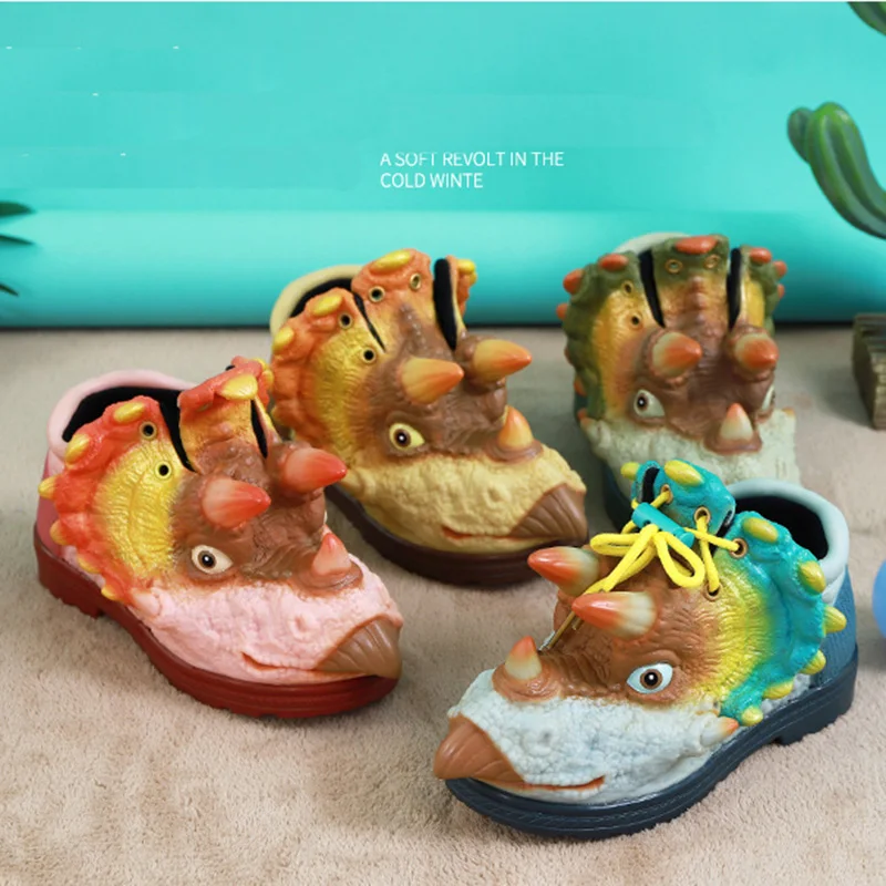 Забавная детская обувь утепленные кроссовки нескользящая флисовая на Хэллоуин с