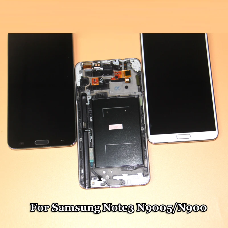 Для Samsung Galaxy Note 3 N9005 N900 ЖК дисплей с сенсорным экраном дигитайзер рамкой рамка