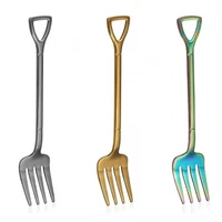 stainless steel spade spoon spatula fork cute long ice cream cocktail teaspoons coffee soup tea spoon kitchen accessories