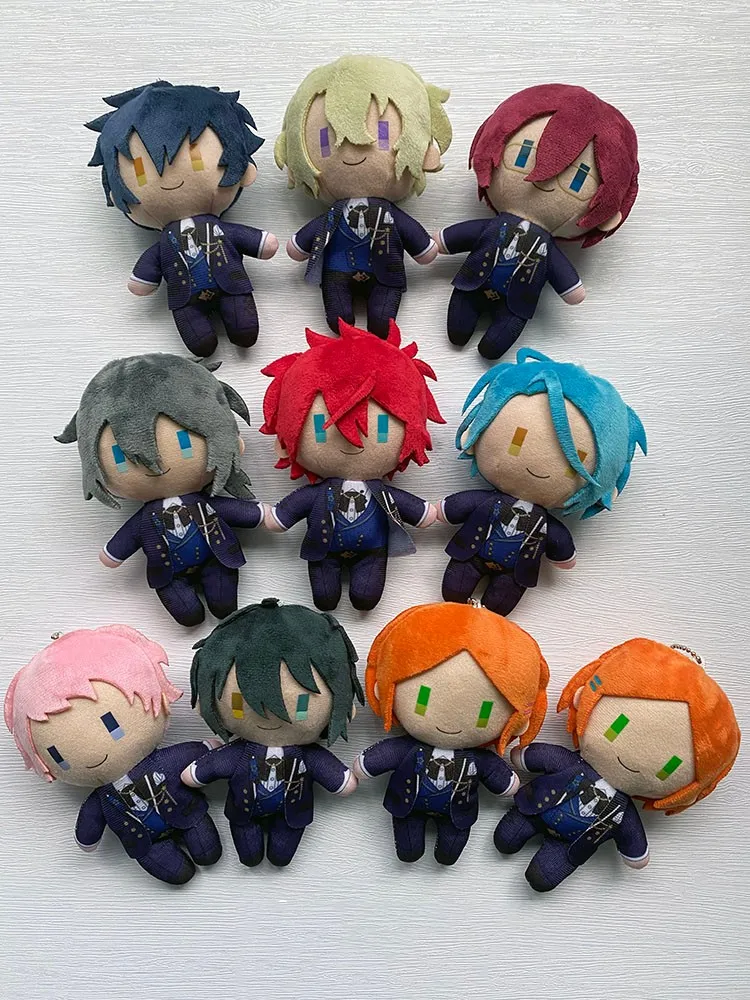 Relleno Es Idol de peluche colgante, juguetes Ensemble de estrellas Ogami Koga Amagi Rinne Himeru Tomoe Hiyori, mu&ntilde;ecas coleccionables, bolsa, anillo, juguete de regalo-3