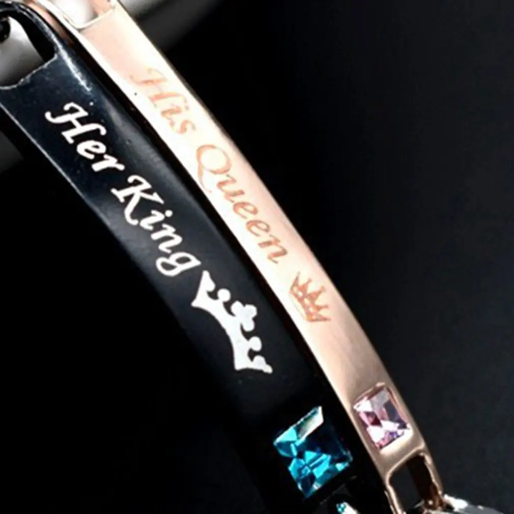 Пара браслетов из нержавеющей стали Материал Браслеты для женщин и мужчин