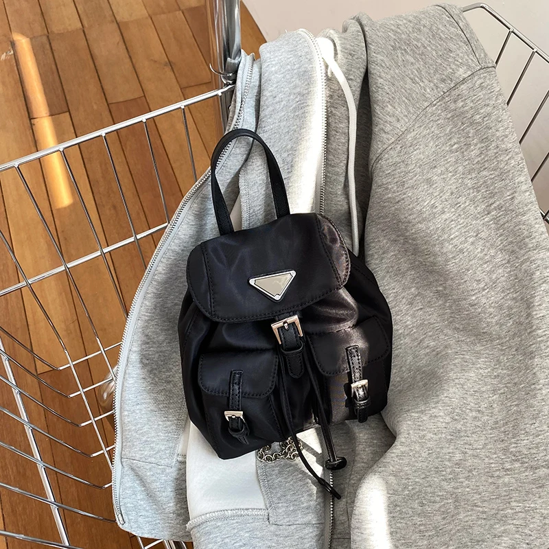 

2021 Popular Han Feng Cool Handsome Black Small Bag Chain Shoulder Bag Fashion Joker Crossbody Handbag