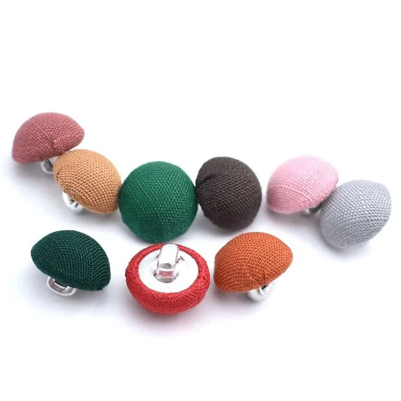 6 шт. круглые тканевые пуговицы 10 мм | Дом и сад
