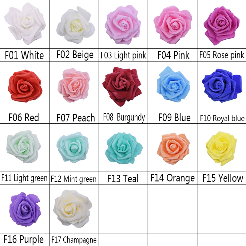 8cm Artificial Rose Heads Wedding Bride Bouquet PE Foam Fake Flowers For Home Party Decorations DIY Wreaths Event Supplies | Дом и сад