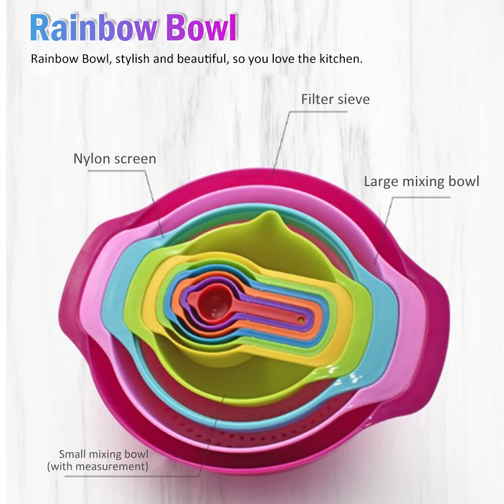 10 шт./компл. мерные чашки и мерная ложка лопатка Силиконовая ручка Кухня