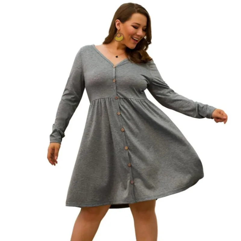 Женское длинное платье большие размеры Осень зима 2019|Женские платья| |