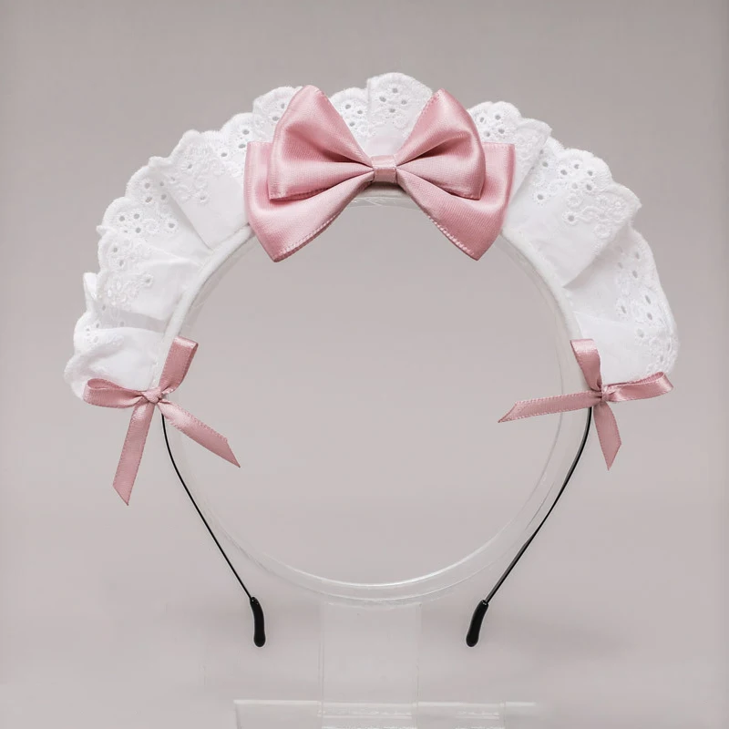 Japanese Lolita Headdress Lolita Hair Accessories Lace Bow Maid Headband Anime Decor Gothic Decor Horns Cosplay Lolita