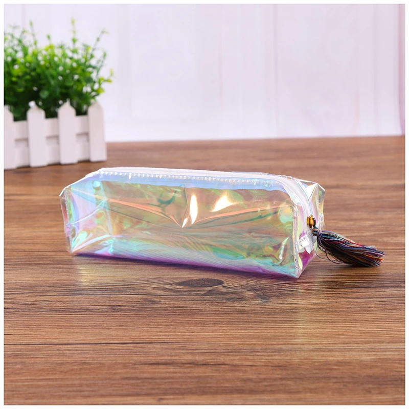 Цветная сумка-карандаш для карандашей ПВХ прозрачный чехол на молнии ручки милый