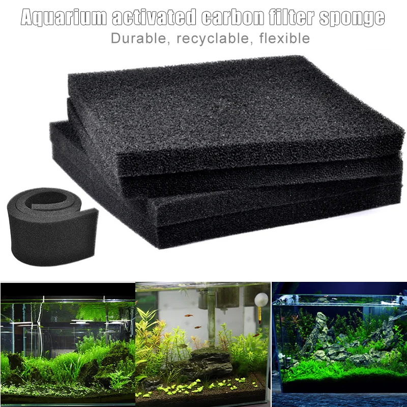 Биохимический фильтр губка для аквариума черная фильтрационная пена