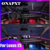 for lexus es 2013 2022 neon ambient light button control 64 colors car decorative led atmosphere lamp illuminated strip