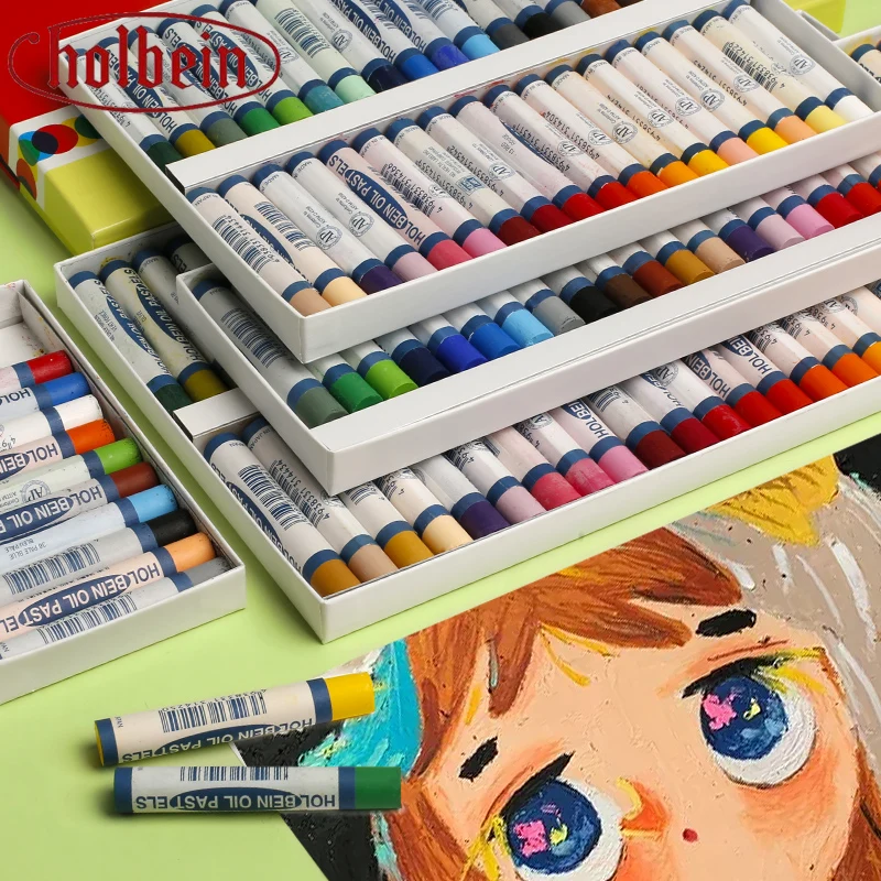 

Holbein Oil Painting Crayon Stick Oily Pastel 12/24/36/48 Color Set for Children Soft Oil Rod Crayon Painting Pigment Set