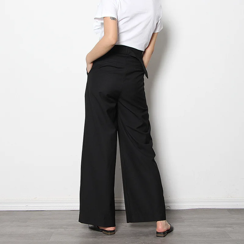 

Spring Autumn Female Solid Wide Leg Pants Women Full Length Pants Ladies High Quality simple Casual Straight Pants