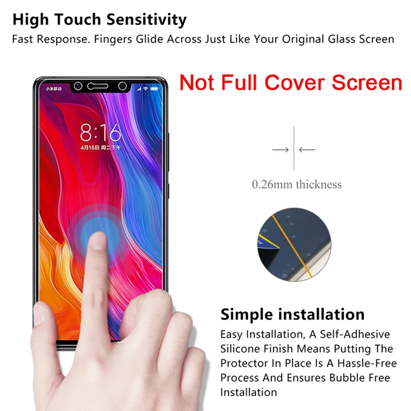 Защитное стекло 9H для Xiaomi Mi A2 Lite 1 шт./2 шт. защитное закаленное Xiomi mi Pocophone F1 4C 4i 3 2 HD |
