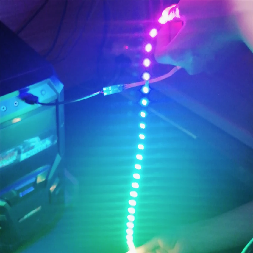 Ws2812b 5 В USB RGB Светодиодная лента 60 Светодиодный s SMD 5050 пикселей светодиодный диодный ленточный светильник HD tv Настольный ПК подсветка экрана 0,5 м 1 м 2 м 3 м 4 м 5 м