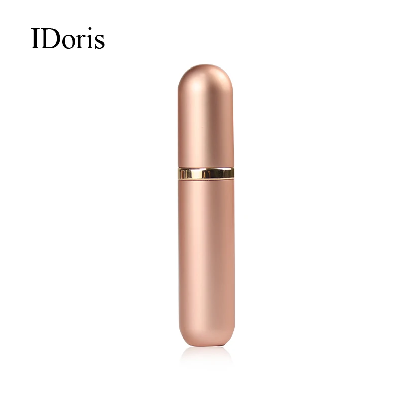 

IDoris perfume vaporizers 5ml Portable Mini Perfume Glass Bottle Travel Aluminum Spray Atomizer Empty Metal Parfume Atomiser