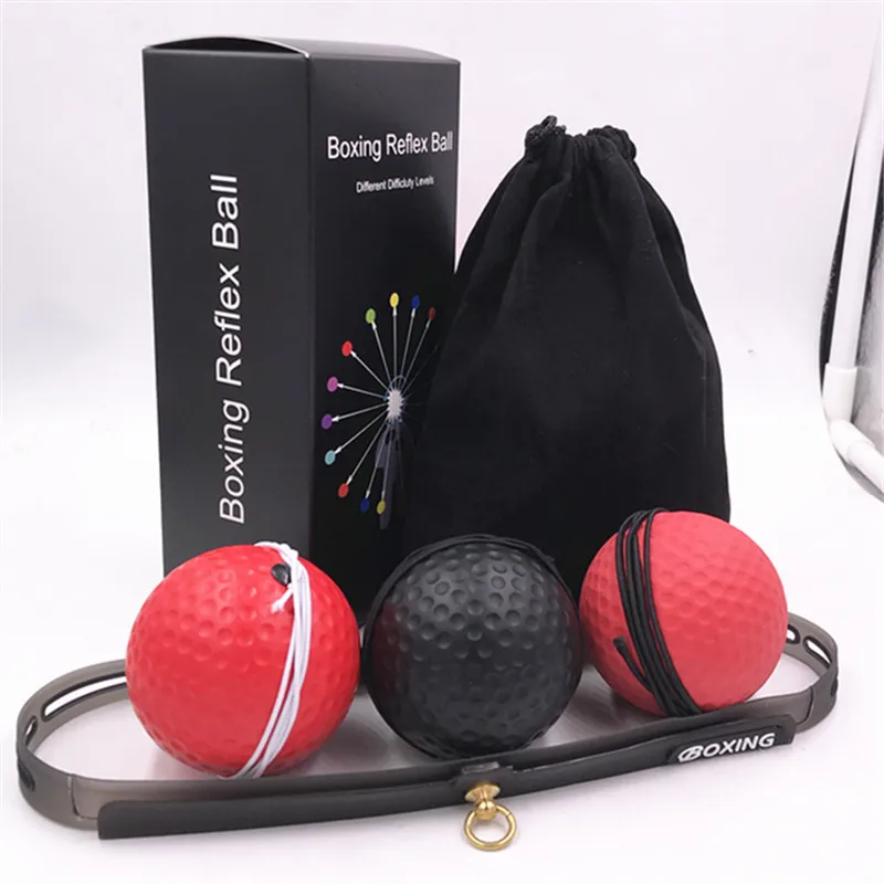 

1-3ball Boxing Reflex Speed Punch Ball Muay Thai Sanda MMA Raising Reaction Hand Eye Training Gym Fitness Exercise Pu Texture