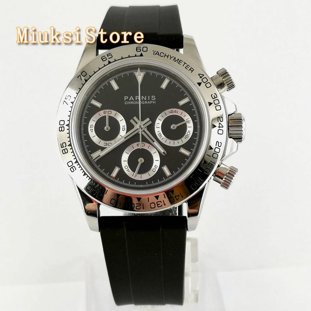 Мужские Роскошные Кварцевые часы с ремешком из сапфирового стекла 39 мм | Наручные