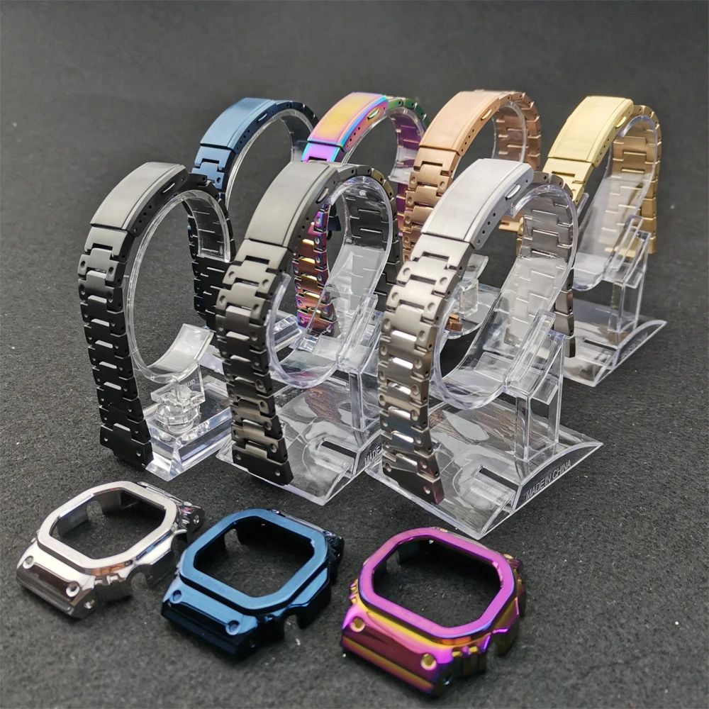

Часы AWSTItanium 5600 из нержавеющей стали, ободок DW5600 DW5610, GW-B5600, браслет, подходит для часов, оптовая продажа 2020