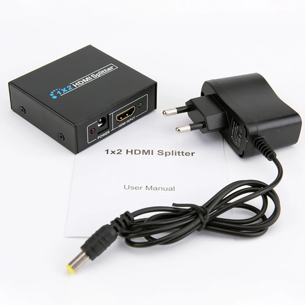 HDMI сплиттер 1 в 2 Выход HDCP с питанием 1080P для Xbox PS4 PS3 Apple TV HD ABS материал четыре