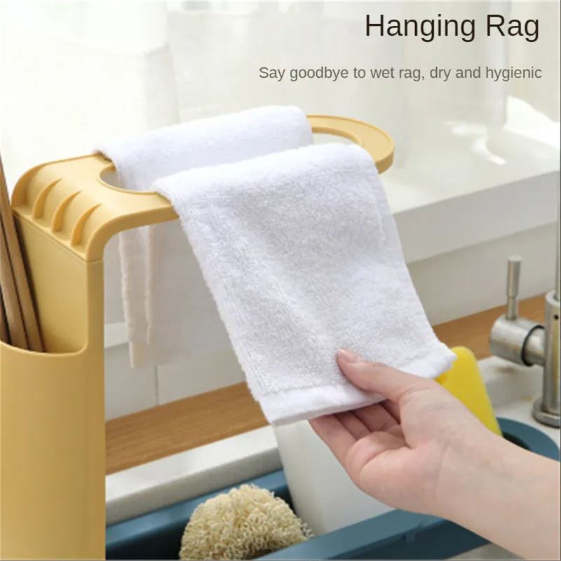 Телескопическая полка для раковины органайзер кухонных раковин держатель губки