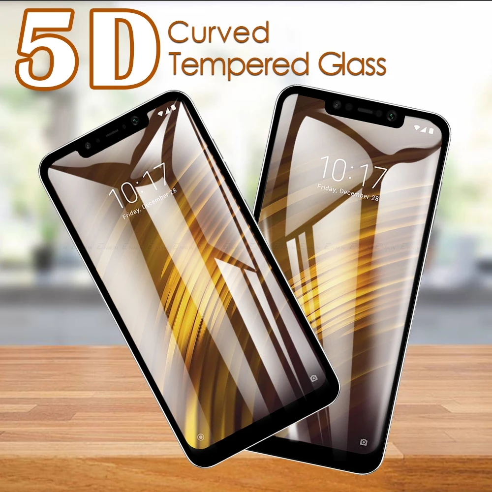 

5D изогнутый край Полное покрытие закаленная Защитная пленка для Xiaomi Mi Pocophone Poco Phone F1 Play закаленное стекло Защита экрана