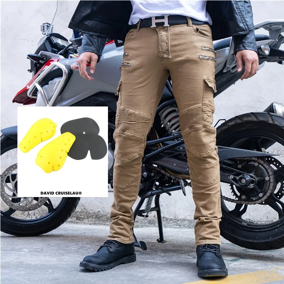 Classic Для мужчин мотоциклетные штаны гоночные джинсы Rider брюки с CE наколенники езда племя S M L XL XXL XXXL - Цвет: Classic