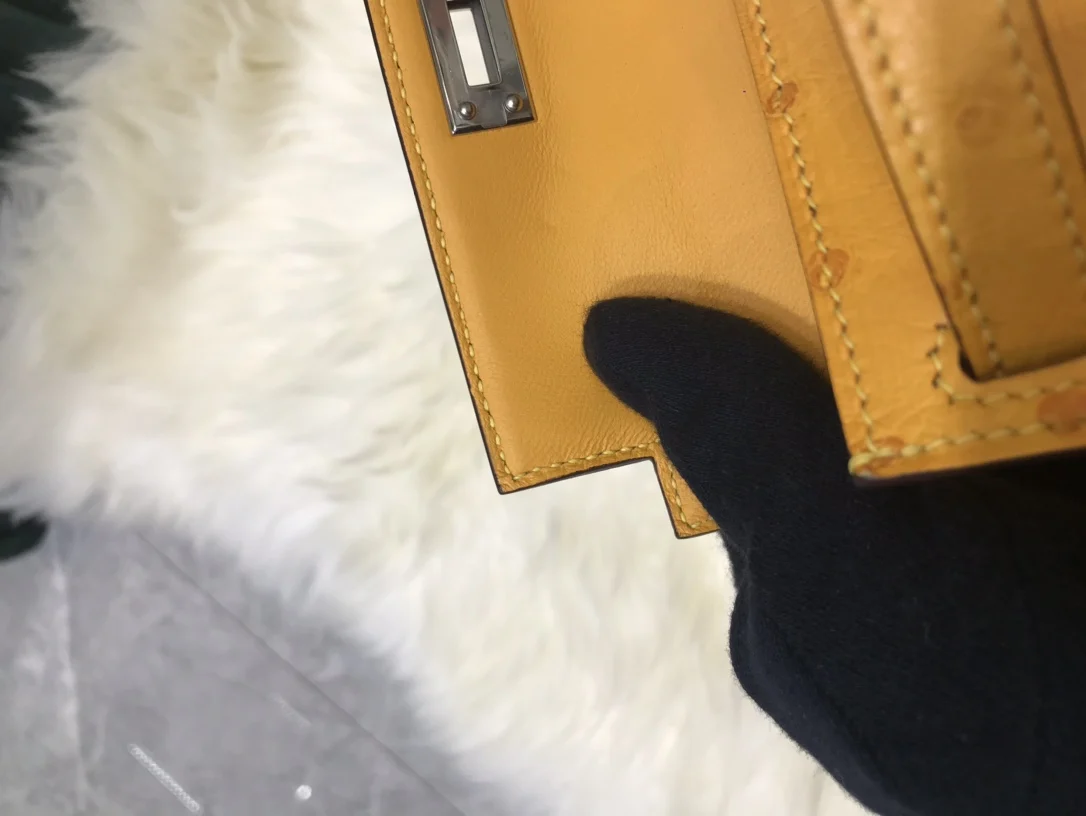 

Fully Handmade Ostrich LUXURY Mini Bag,19.5cm,Mini Handbag,Ostrich Brand purse,Wax Lline Stitching, Fast delivery