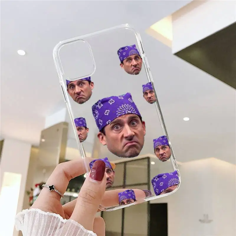 

Michael Scott The Office Phone Case Transparent for iPhone 11 12 mini pro XS MAX 8 7 6 6S Plus X 5S SE 2020 XR