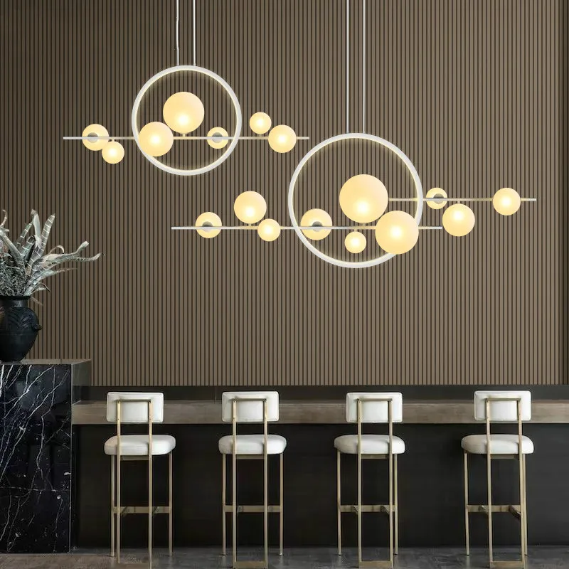 

Modern Creative Metal Chandelier Lighting 7/10 Clear Glass Bubbles G9 Sockets Light Fixture Home Lights Living Room Kitchen