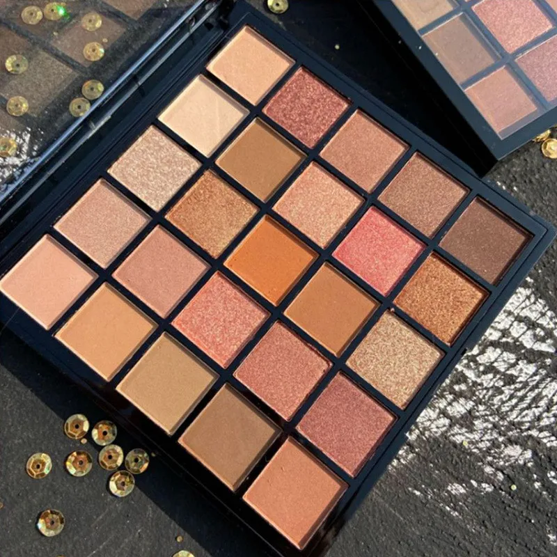 GUICAMI 25 Colors Matte Shimmer Nude Eyeshadow Powder Makeup Palette Eye Pigmented Make Up New Warm Earth Color |