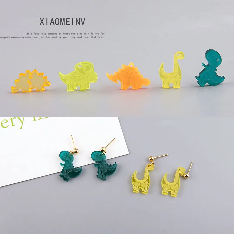 10 шт. японский стиль забавные акриловые серьги с животными для женщин маленький