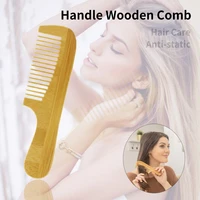 private custom logo senior hair wooden comb gift natural bamboo handle fine tooth wooden grooming comb for scalp care massage