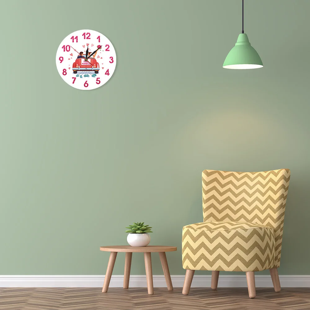 

Romantic Valentine's Day Love Series Acrylic Hanging Clock Confession Gift Tanabata Proposal Gift Decorative Wall Clock