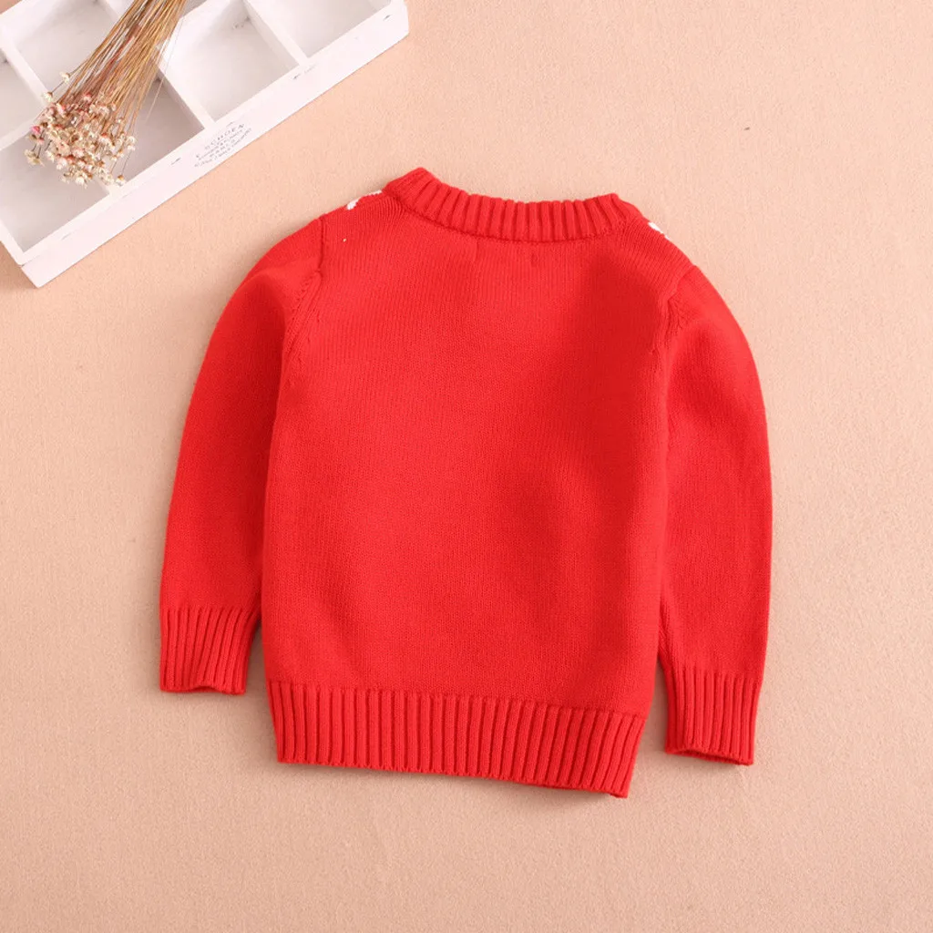 Детский Рождественский свитер с длинными рукавами для маленьких мальчиков и