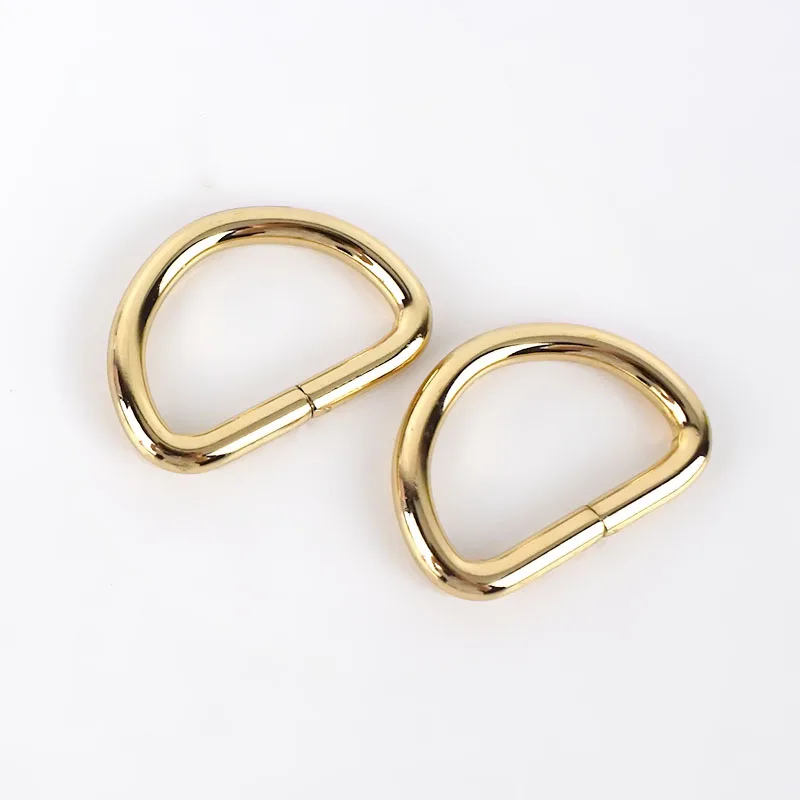 Gold Meetee 10/30pcs 32mm Metal O D Ring Buckle Backpack Strap Hang Buckle DIY Luggage Hook Bag Hardware Decoration Accessories F4-6 - Цвет: Gold