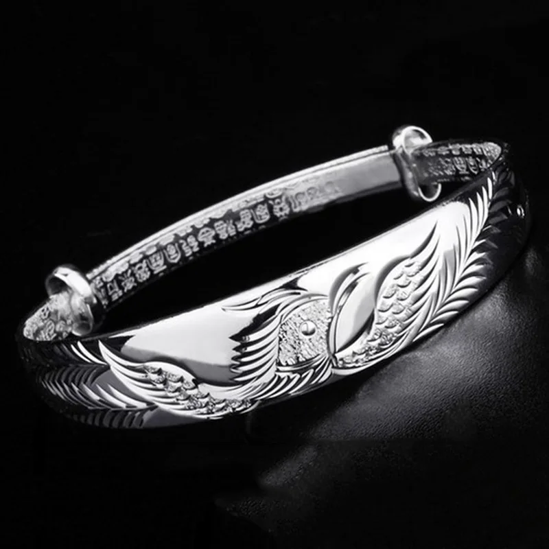 New Trendy Exquisite 925 Sterling Silver Jewelry Bird Phoenix Animal Bangles Bracelets for Woman Mother's Day Gifts | Украшения и