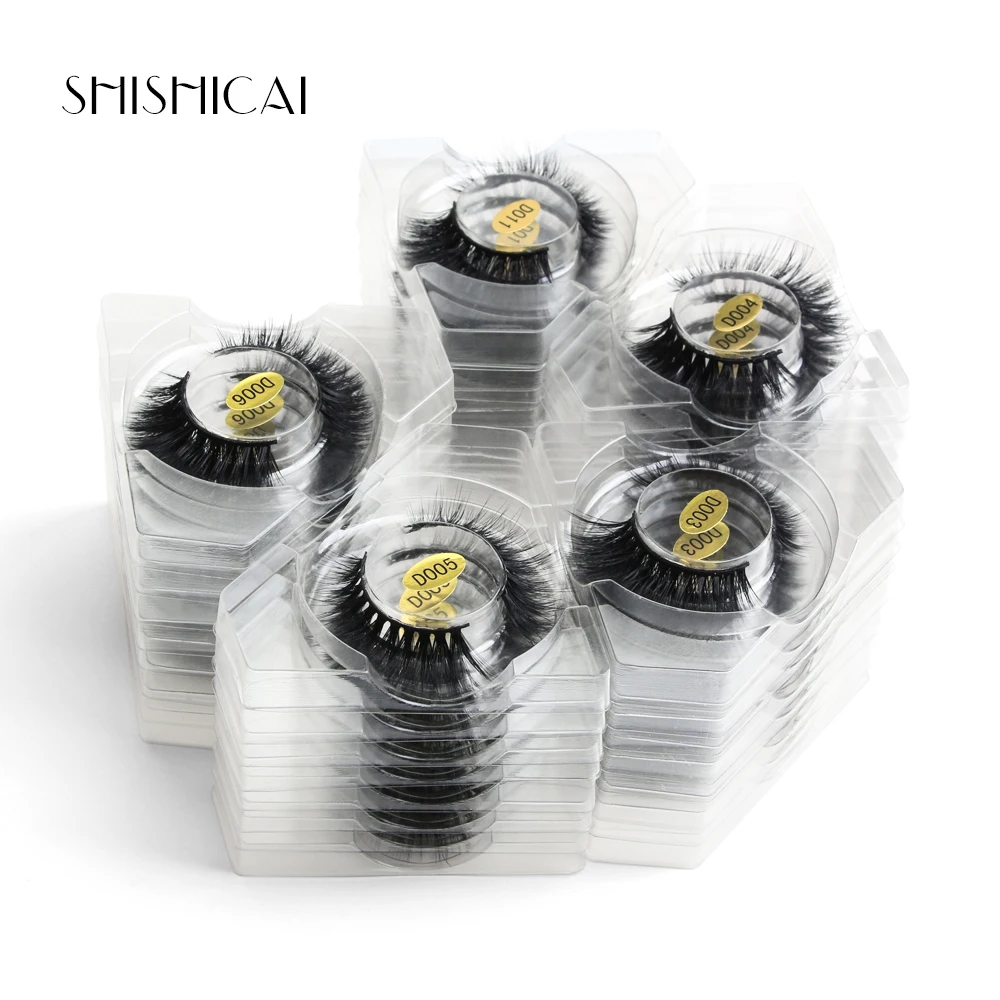 Накладные 3D ресницы из норковых волос 8 пар/лот длинные натуральные ручной работы