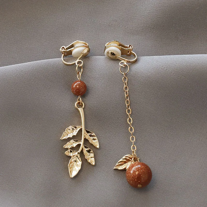 

Fashion charm Creative pearl clip on Earrings Cute Handmade Earrings Womens ear clips Jewelry