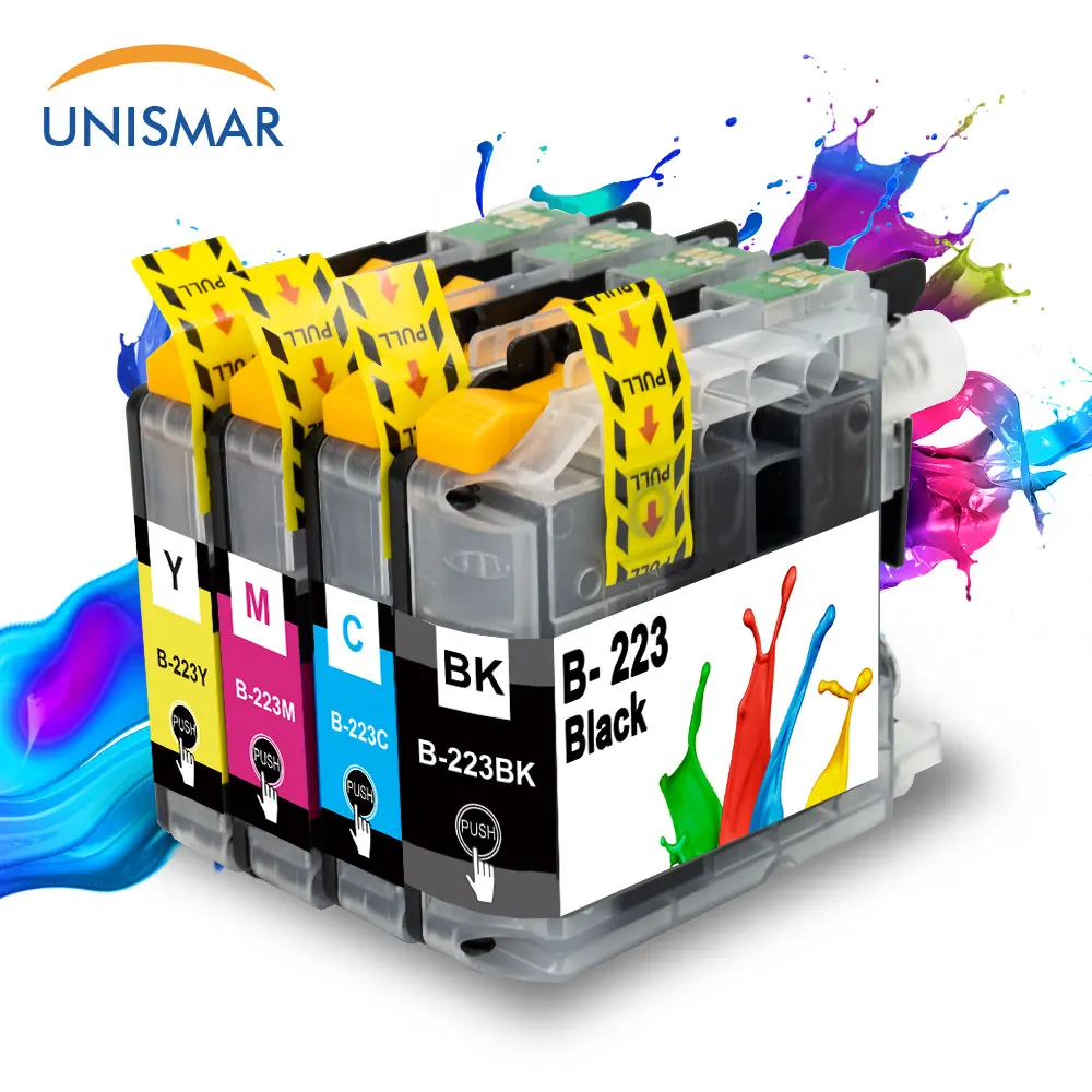 Unismar 4 шт. LC223 LC223XL чернильный картридж LC 223 совместимый для Brother DCP J562DW J4120DW MFC J480DW