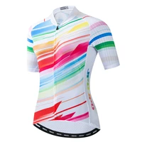 women cycling jersey short sleeve mtb shirts tops mountain bicycle clothing breathable back reflective strips with 4 pockets