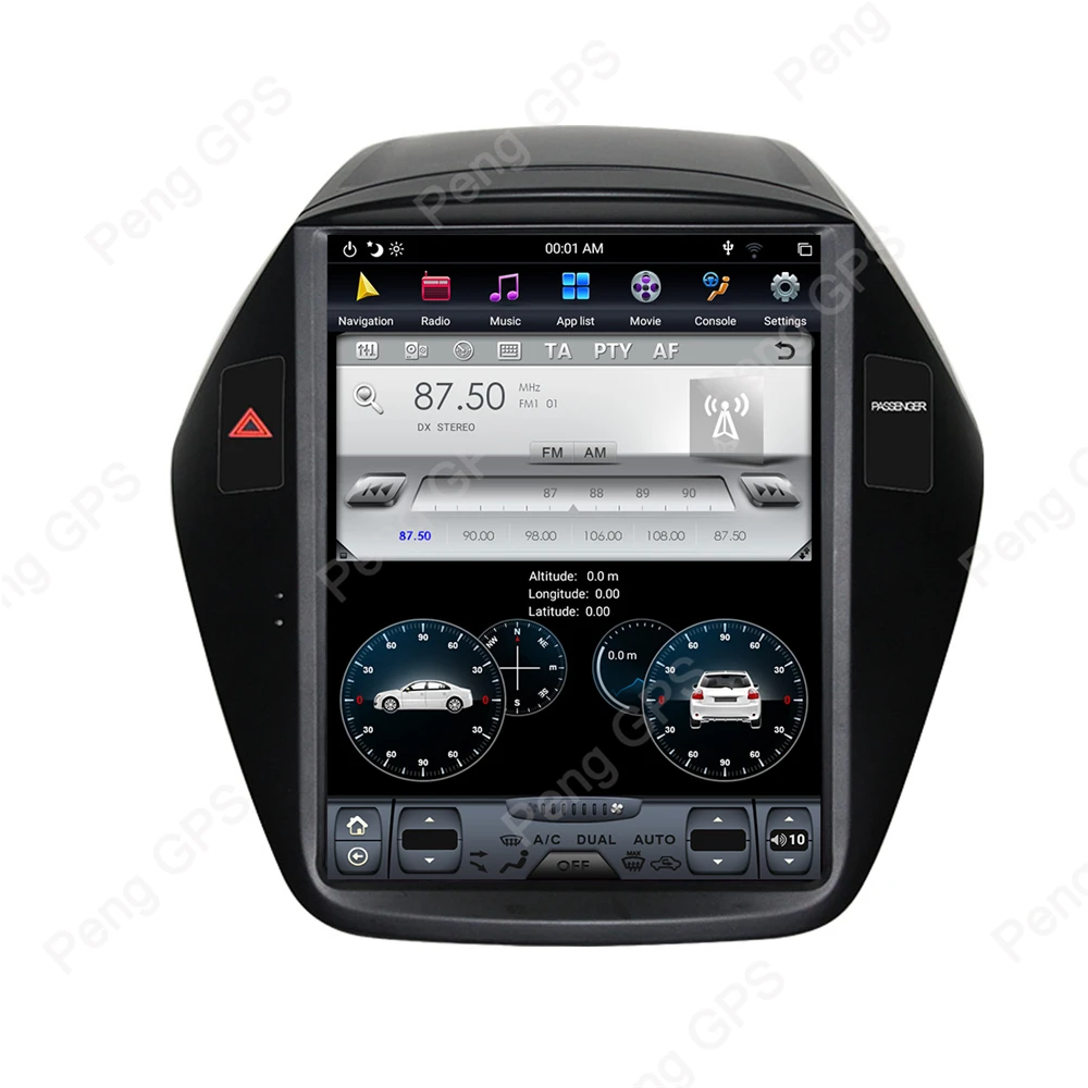 

In-dash Carplay Android 9.0 Tesla Vertical 10.4" Screen for Hyundai IX35 2009-2016 Audio Player GPS Navigation 4G+64G Headunit