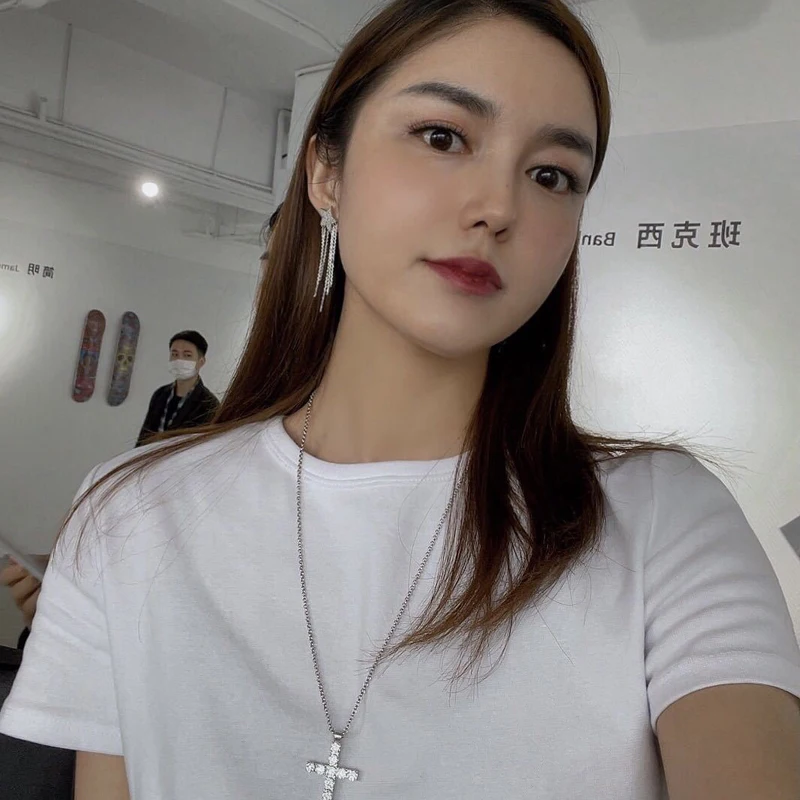 

Luxury Star Tassel Drop Earrings With Shiny Small Zircon Fashion Charm Silver Jewelry For Women Wedding Party Valentines Gift