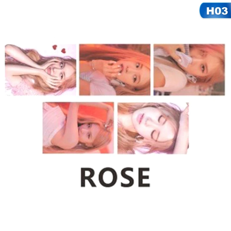 5 шт./компл. KILL THIS LOVE альбом BLACKPINK JENNIE LISA ROSE JISOO фотокарты наклейки ПВХ - Цвет: H03